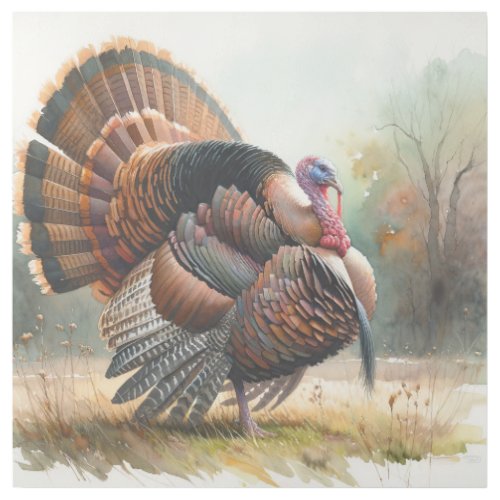 Striding Turkey AREF410 _ Watercolor Gallery Wrap