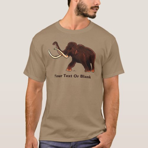 Striding Woolly Mammoth T_Shirt