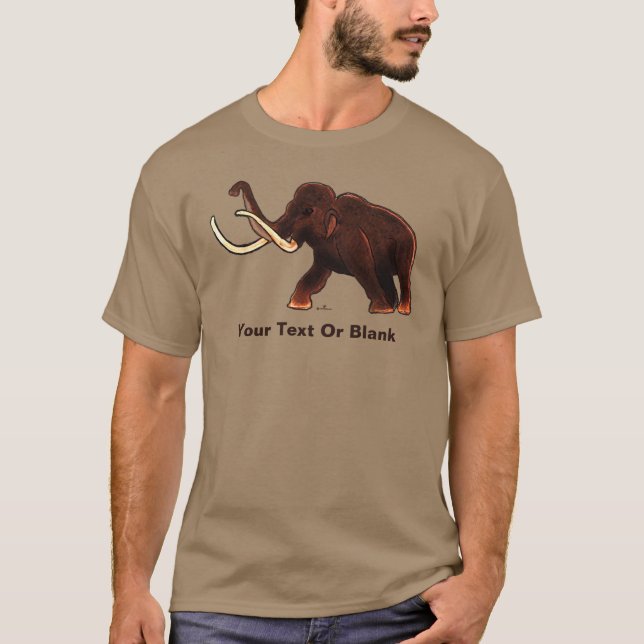 Striding Woolly Mammoth T-Shirt (Front)