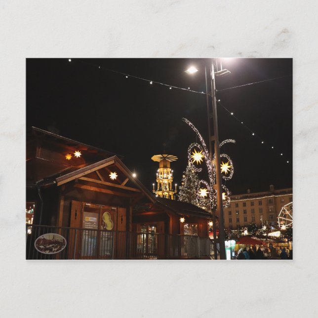 Striezelmarkt at Altmarkt in Dresden Postcard (Front)