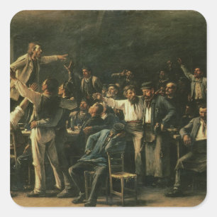 Strike, 1895 square sticker