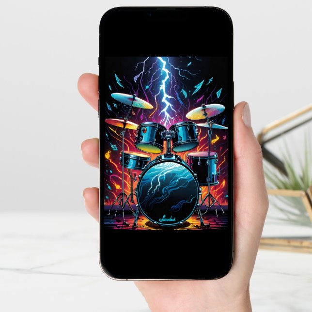 Strike A Beat Drum Set Blank Card (Front Digital)