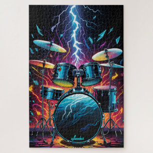 Strike A Beat Drum Set Jigsaw Puzzle