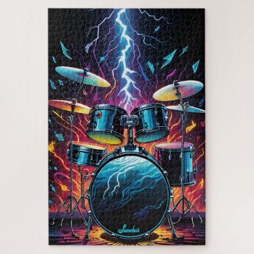 Strike A Beat Drum Set Jigsaw Puzzle