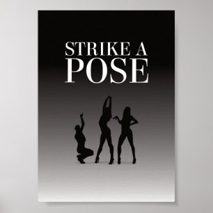 - Strike a Pose - 11 color options - DIY Poster