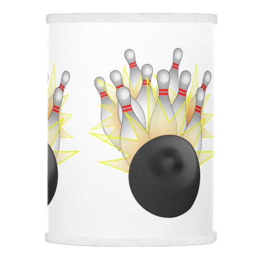 STRIKE! Bowling Ball And Pins Lamp Shade (Right)