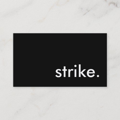 strike. business card template