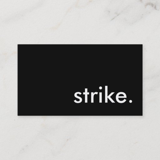 Customizable strike. business card template