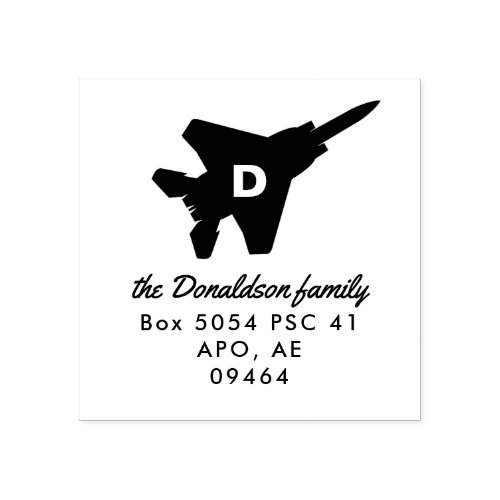 Strike Eagle F_15E Jet Monogram Address Stamp