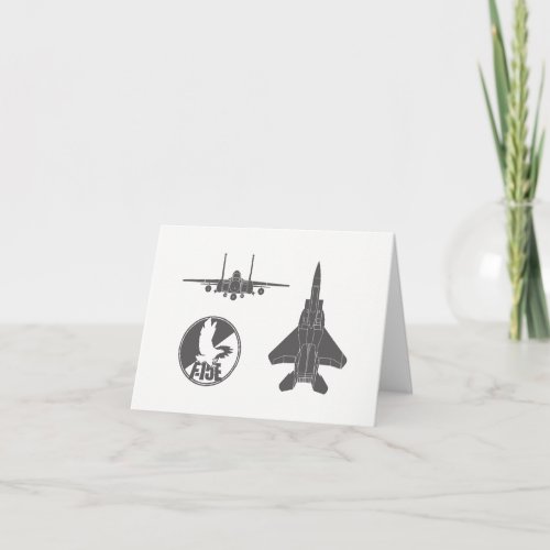 Strike Eagle Jet Night and Day Note Card
