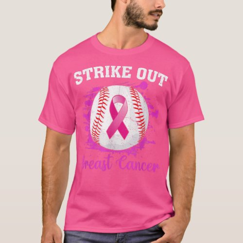 Strike Out Breast Cancer Awareness Baseball Fighte T_Shirt