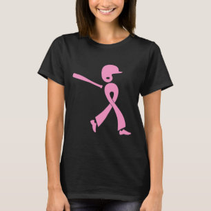 Strike Out Breast Cancer Awareness Pink Ribbon Bas T-Shirt