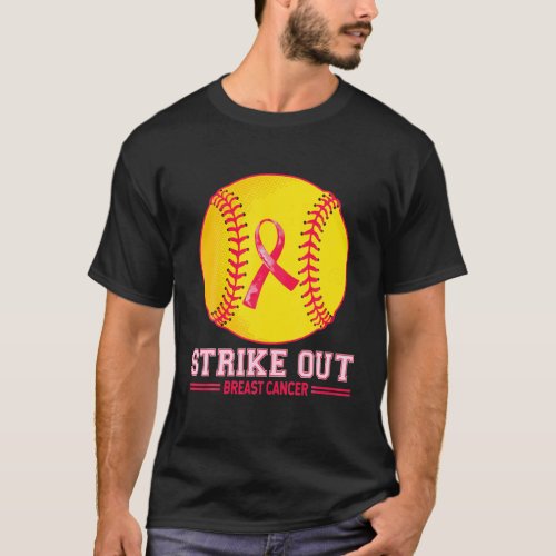 Strike Out Breast Cancer Baseball Breast Cancer Aw T_Shirt
