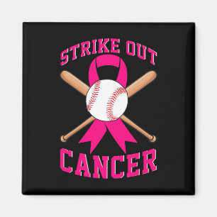 Strike Out Breast Cancer Baseball Fight Awareness  Magnet
