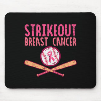 Strike Out Breast Cancer Baseball Fight Awareness  Mouse Pad