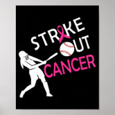 Strike Out Cancer Baseball With Breast Cancer Awareness Ribbon T