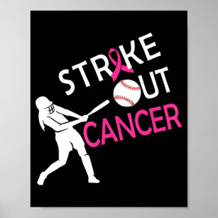 Baseball Strike Out Cancer Pink Ribbon Softball Shirt, hoodie