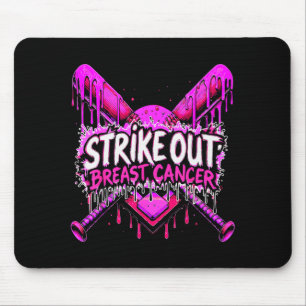 Strike Out Breast Cancer Baseball Softball Drip Ho Mouse Pad