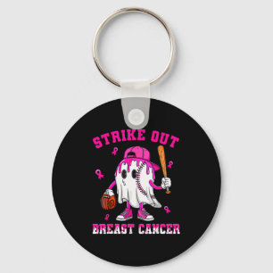 Strike Out Breast Cancer Shirt Boy Baseball Drip N Keychain