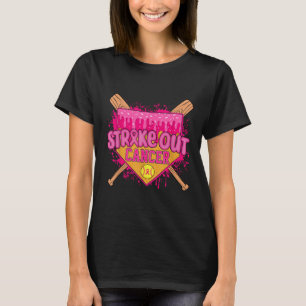 Strike Out Breast Cancer Warrior Softball Drip Hom T-Shirt