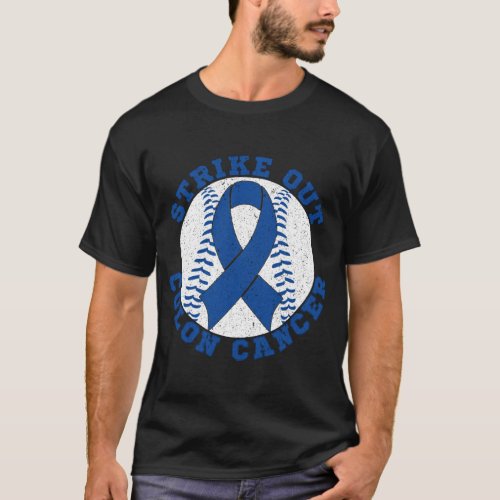 Strike out Colon March Cancer Awareness Baseball T_Shirt