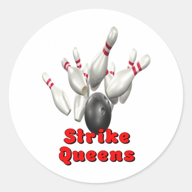 Strike Queens Classic Round Sticker (Front)
