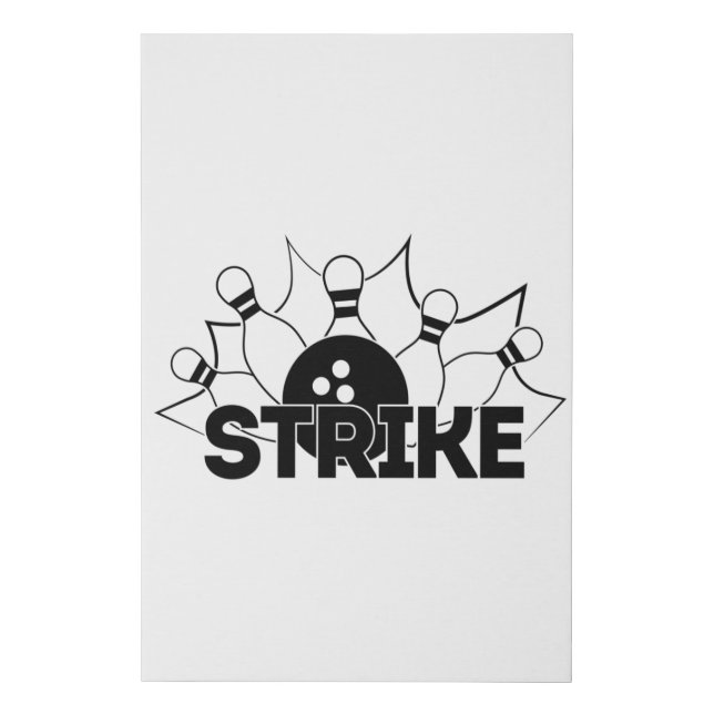 Strike Sign Bowling Print (Front)