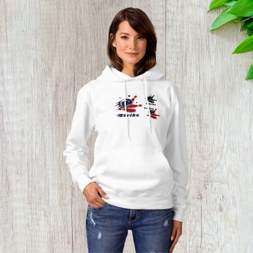 Strike Ten Pin Bowling Womens Hoodie