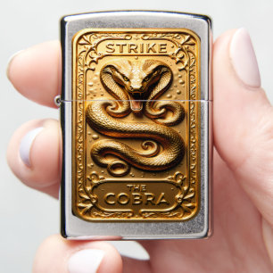Strike The Cobra Golden Predator Zippo Lighter