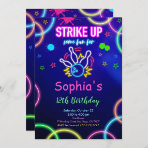 STRIKE UP Bowling Invitation