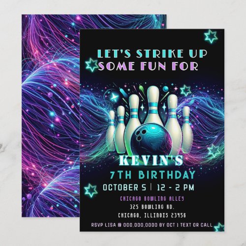 Strike Up Some Fun Neon Glow Bowling Birthday