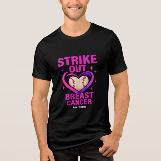 Strikeout Breast Cancer Awareness Domestic Violenc Tri-Blend Shirt (Front)