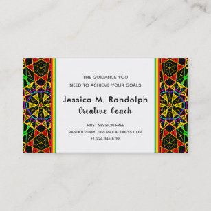 Striking African Colors Tribal Style Pattern Business Card