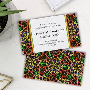 Striking African Colors Tribal Style Pattern Business Card