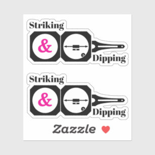 Striking and Dipping- Geologist's Transit Compass Sticker