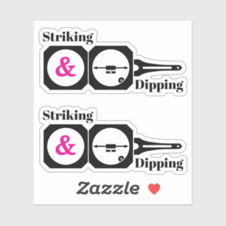 Striking and Dipping- Geologist's Transit Compass Sticker