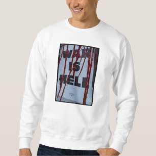 Striking Anti War Statement with Dark Urban Mood Sweatshirt