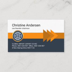 Striking Arrowheads Stripe Layers CEO Business Card