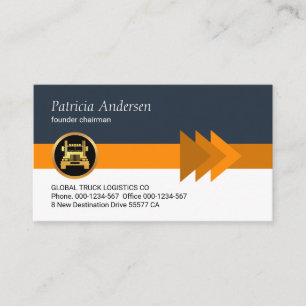 Striking Arrowheads Stripe Layers Moving Business Card