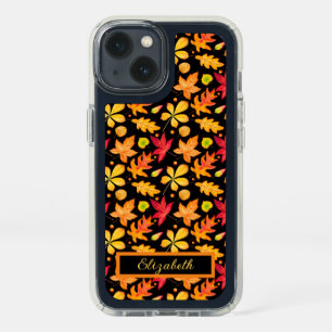 Striking Autumn Fall Foliage Monogrammed Speck iPhone 13 Case