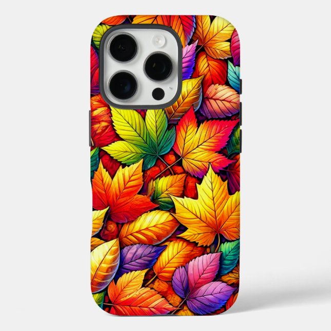 Striking Autumn Leaf Pattern Phone Case (Back)