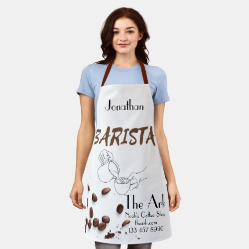 Striking Barista Apron Editable Apron