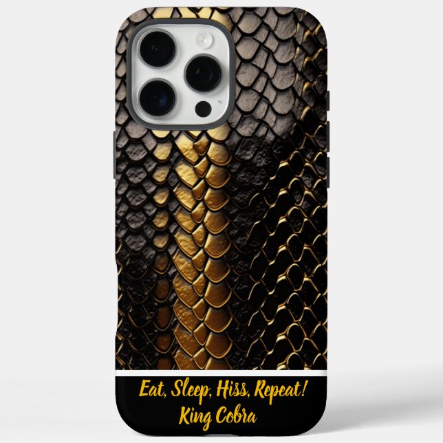 Striking black and gold pattern of a snake's skin Case-Mate iPhone case (Back)