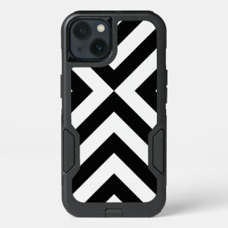 Striking Black and White Chevrons iPhone 13 Case