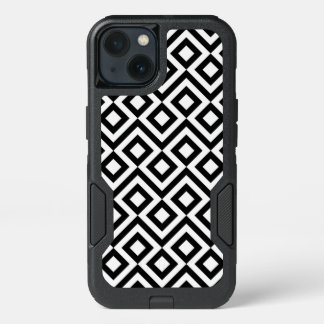 Striking Black and White Meander iPhone 13 Case