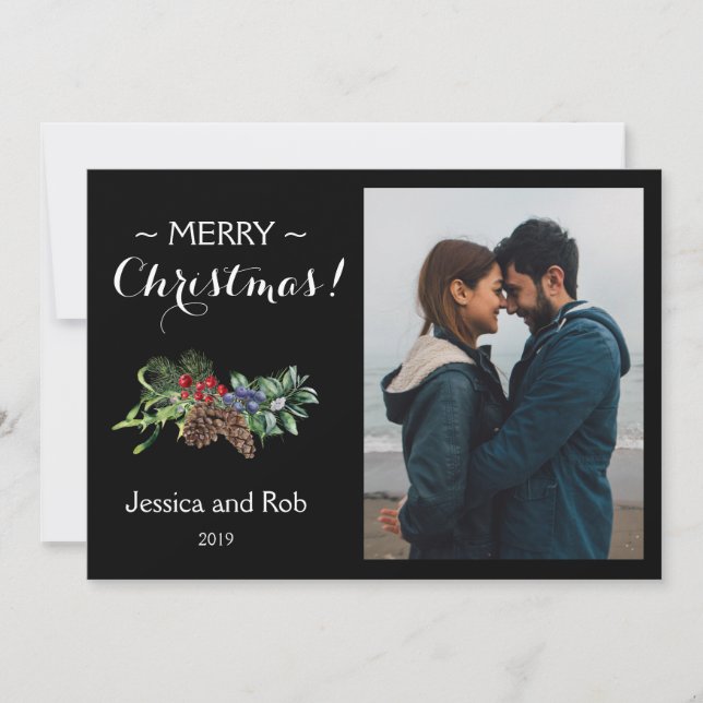 Striking Black Christmas Photo (Front)