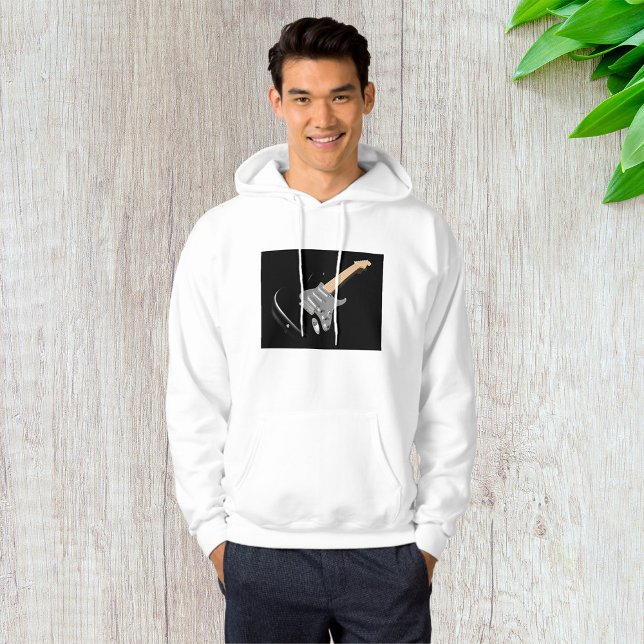 Striking Black Electric Guitar Musical Instrument  Hoodie (Creator Uploaded)