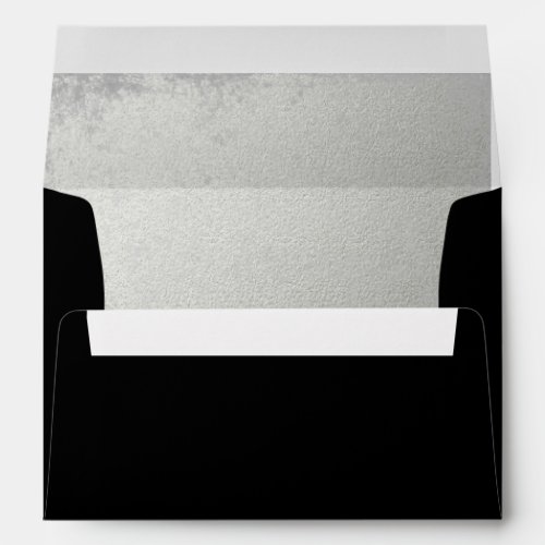 Striking Black Silver_Lined Envelope