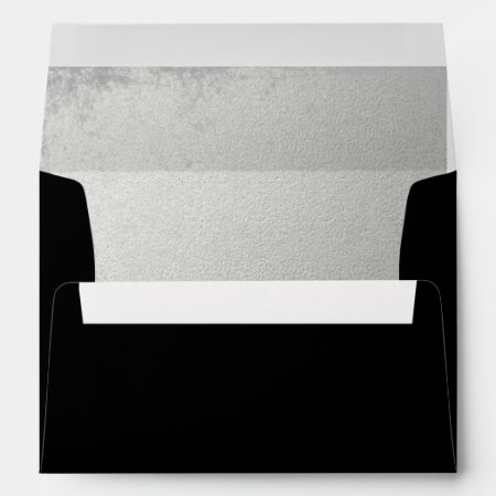 Striking Black Silver-lined Envelope
