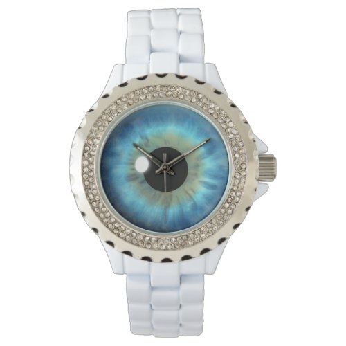 Striking Blue Eye Iris Eyeball Custom Wrist Watch